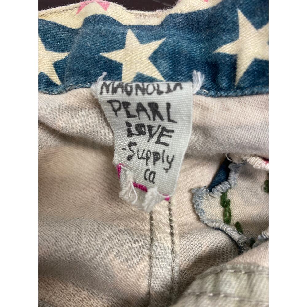 Magnolia Pearl Dare Devil Miner Pants, OSFM, Americana, Shabby Stars Stripes - Picture 6 of 11